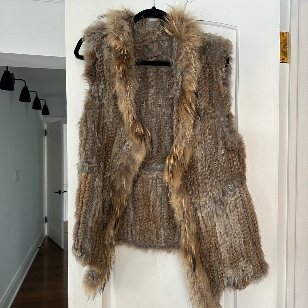 Heartloom real fur vest